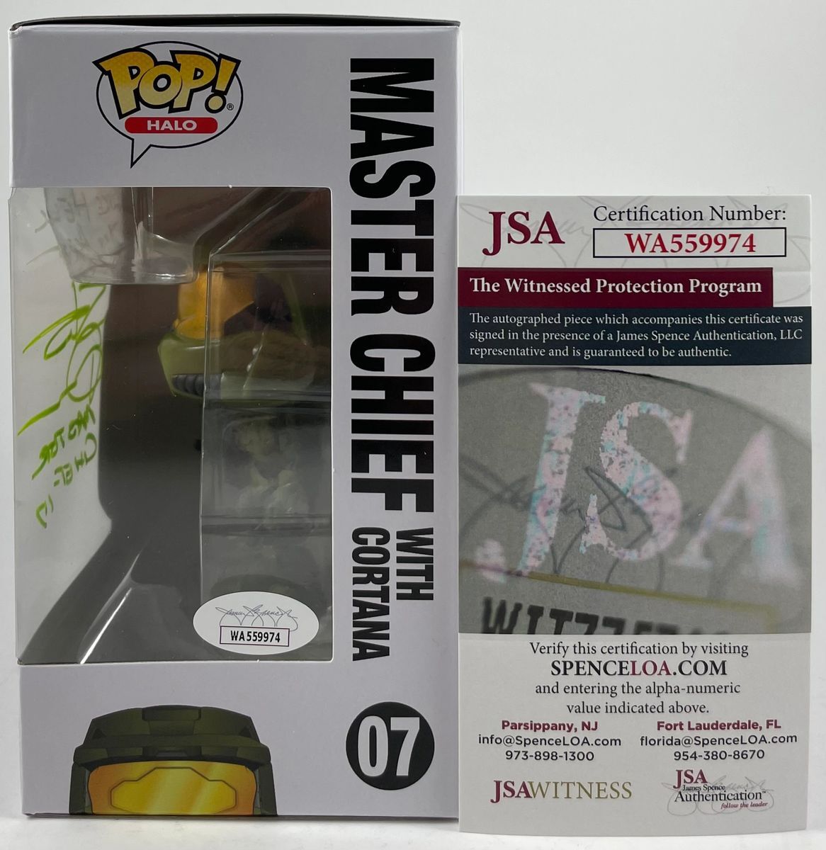 Steve Downes Signed HALO Master Chief With Cortana Funko POP #07 I JSA COA - Image 2