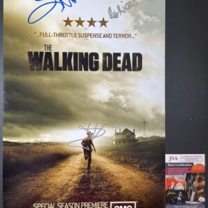 The Walking Dead Triple Signed Season 2 11x17 Poster Autographed Reedus JSA COA
