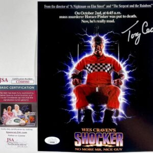 Tony Cecere Signed Shocker 8x10 Mini Movie Poster Authentic Autograph JSA COA