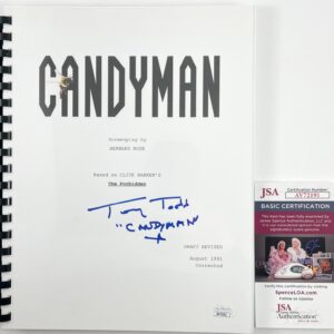 Tony Todd Signed Candyman Complete Movie Script Authentic Autograph JSA COA