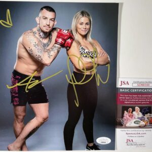 UFC Paige VanZant & Austin Vanderford Signed 8x10 Photo Autograph MMA JSA COA