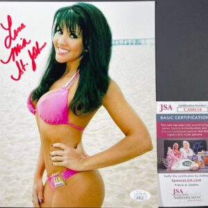 WBC Mia St. John Signed 8x10 Photo D Autograph Playboy Boxing JSA COA