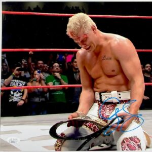 WWE American Nightmare Cody Rhodes Signed All In 11x14 Photo A Graph JSA COA