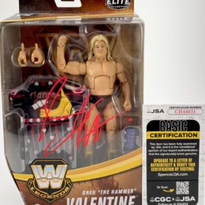 WWE Greg The Hammer Valentine Signed Mattel Elite S7 Wrestling Figure JSA COA