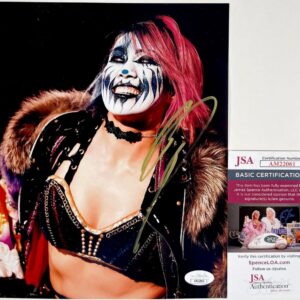 WWE NXT Asuka Signed Evil Asuka 8x10 Photo E Autograph WrestleMania JSA COA