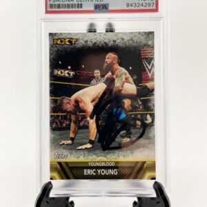 WWE NXT Eric Young Signed Topps Trading Card Autograph PSA/DNA Encapsulated