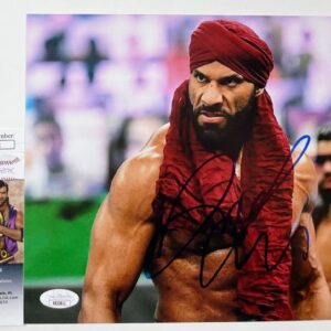 WWE NXT Jinder Mahal Autographed 8x10 Photo E Signed WrestleMania JSA COA