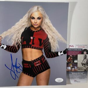 WWE NXT Liv Morgan Signed 8x10 Photo F Autograph WrestleMania JSA COA