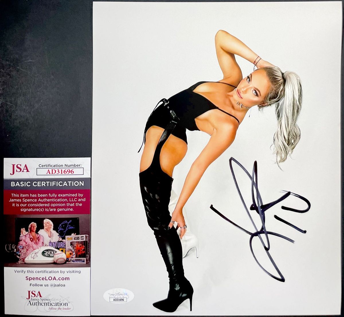 WWE NXT Liv Morgan Signed 8x10 Photo Z Autograph WrestleMania JSA COA