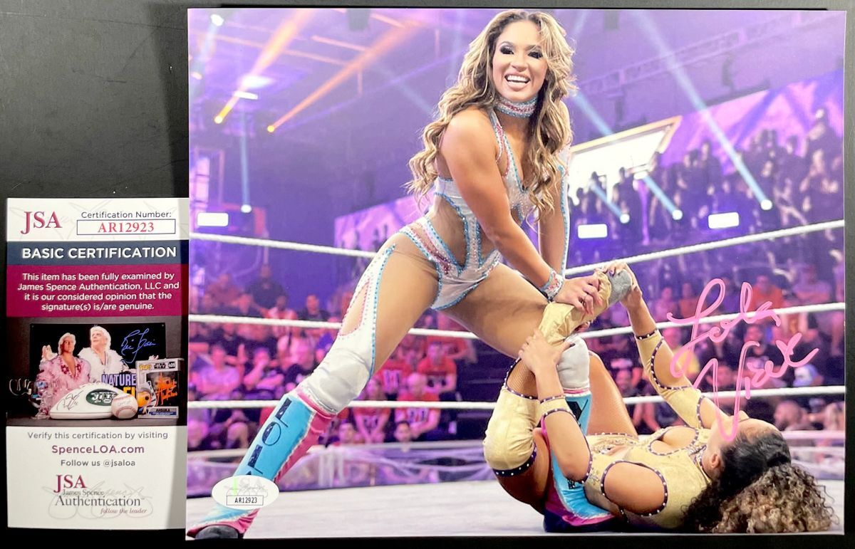 WWE NXT Lola Vice Signed 8x10 Photo AA Valerie Loureda Autograph MMA JSA COA