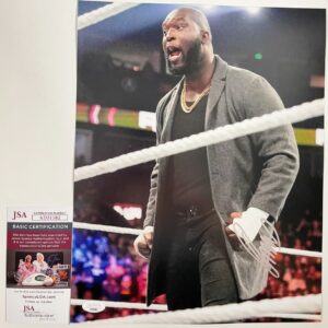 WWE NXT Omos Signed 11x14 Photo A Autograph WrestleMania JSA COA
