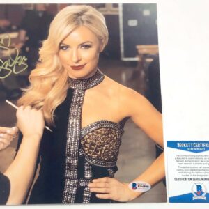 WWE NXT Sarah Schreiber Signed 8X10 Photo B Autograph WrestleMania Beckett COA