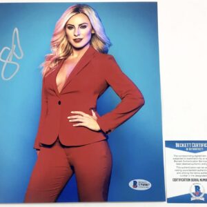 WWE NXT Sarah Schreiber Signed 8X10 Photo C Autograph WrestleMania Beckett COA