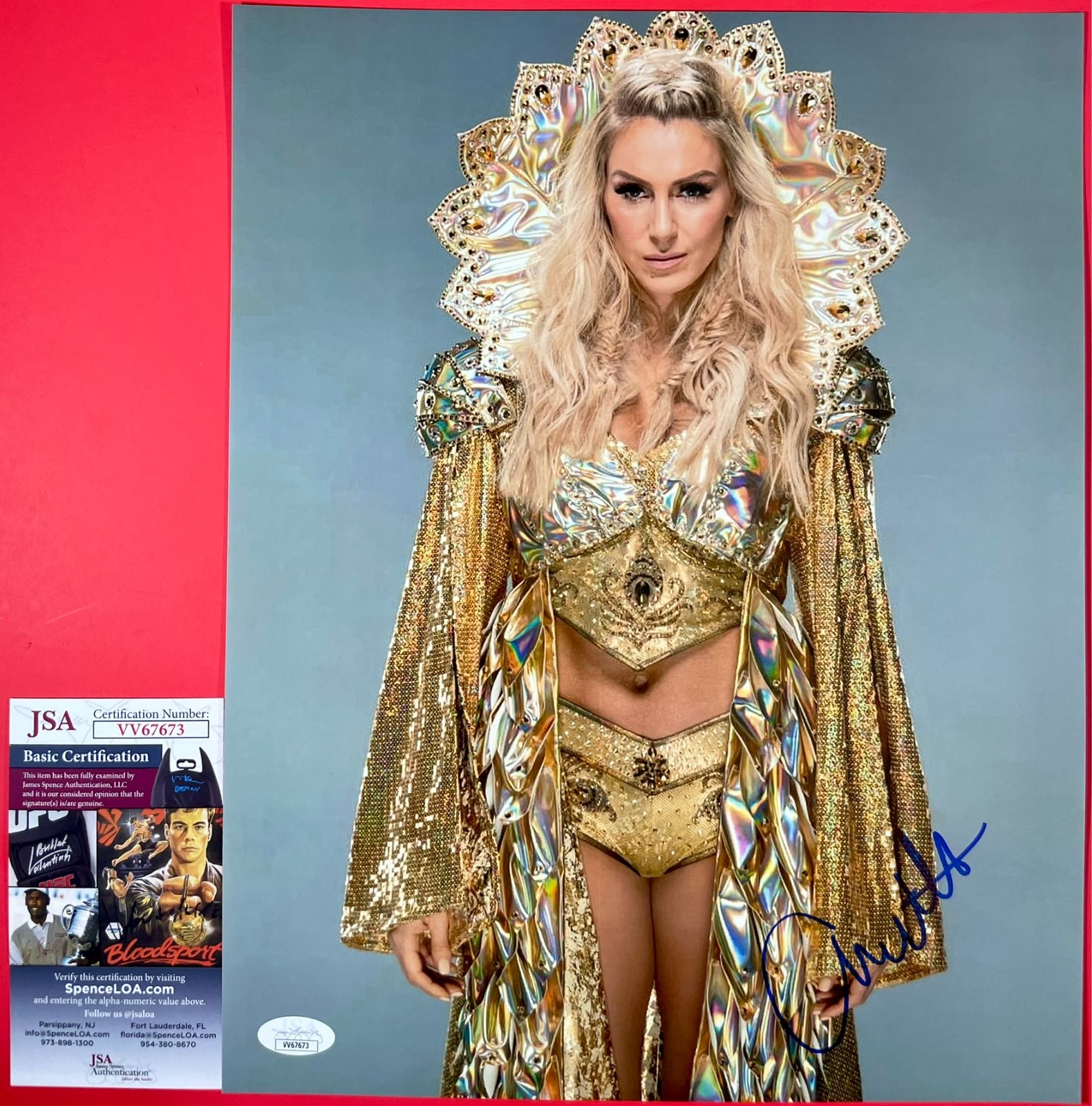 WWE NXT The Queen Charlotte Flair Signed 11x14 Photo Authentic Autograph JSA COA