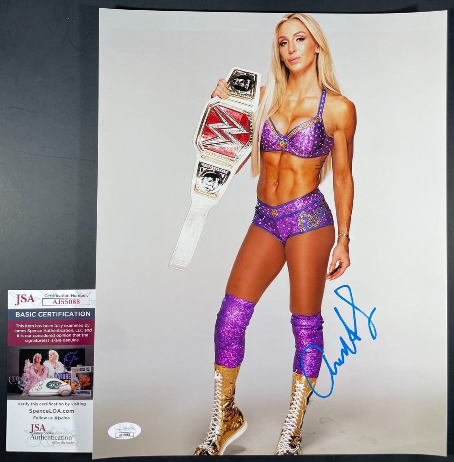 WWE NXT The Queen Charlotte Flair Signed 11x14 Photo Authentic Autograph JSA COA