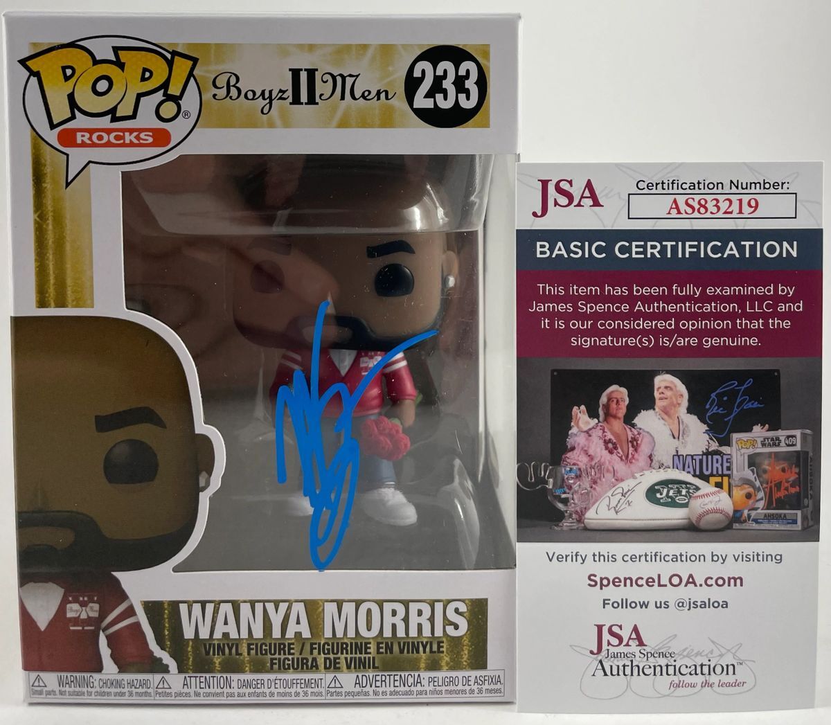 Wanya Morris Signed Boyz II Men Wanya Morris Funko POP! Autograph JSA COA
