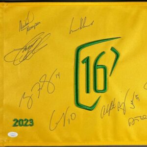 2023 WM Phoenix Open 16th Hole Golf Flag Signed By 9 Pro-Am Celebrities JSA COA