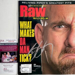 Bill Goldberg Signed WWE Raw Magazine August 2003 Autograph JSA COA