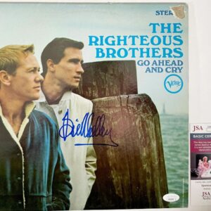 Bill Medley Signed The Righteous Brothers Go Ahead And Cry Vinyl Record JSA COA