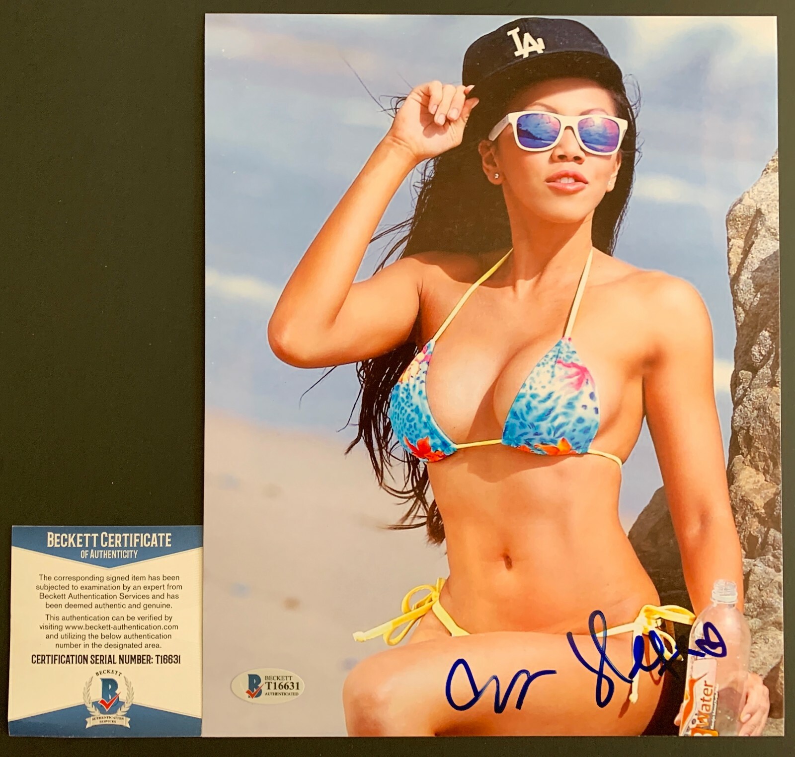 Caya Hefner Signed 8x10 Photo Autograph Hot Sexy Playboy Model Beckett BAS COA