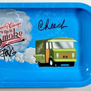 Cheech & Chong Signed Up In Smoke 40th Anniversary Rolling Tray BAS COA