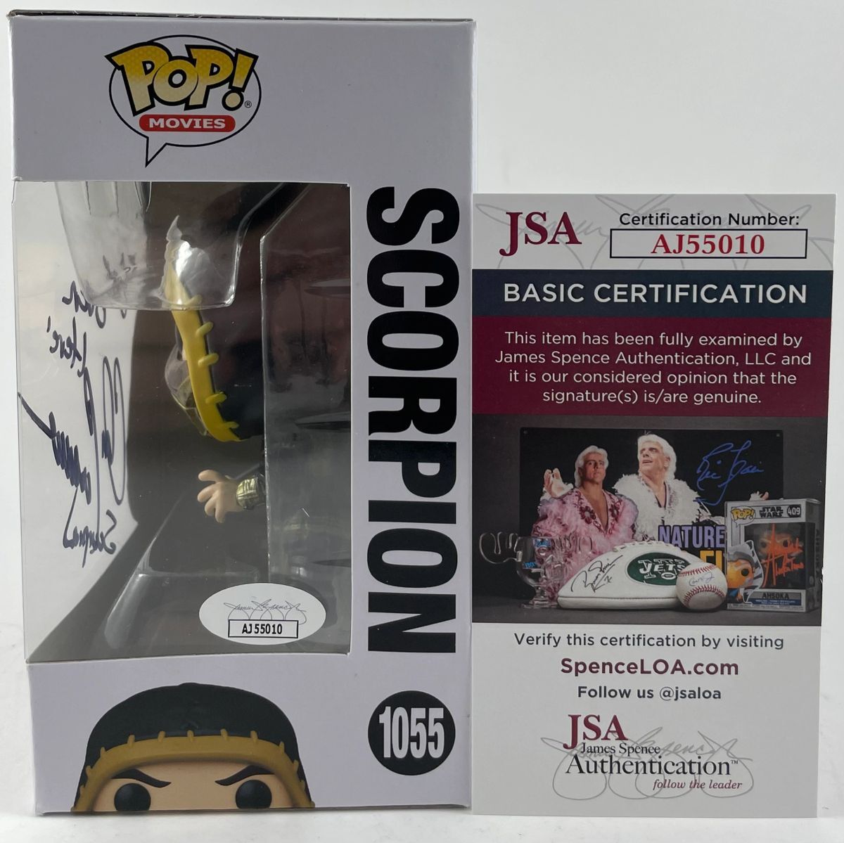 Chris Casamassa Signed Mortal Kombat Movie Scorpion Funko POP! #1055 JSA COA - Image 2