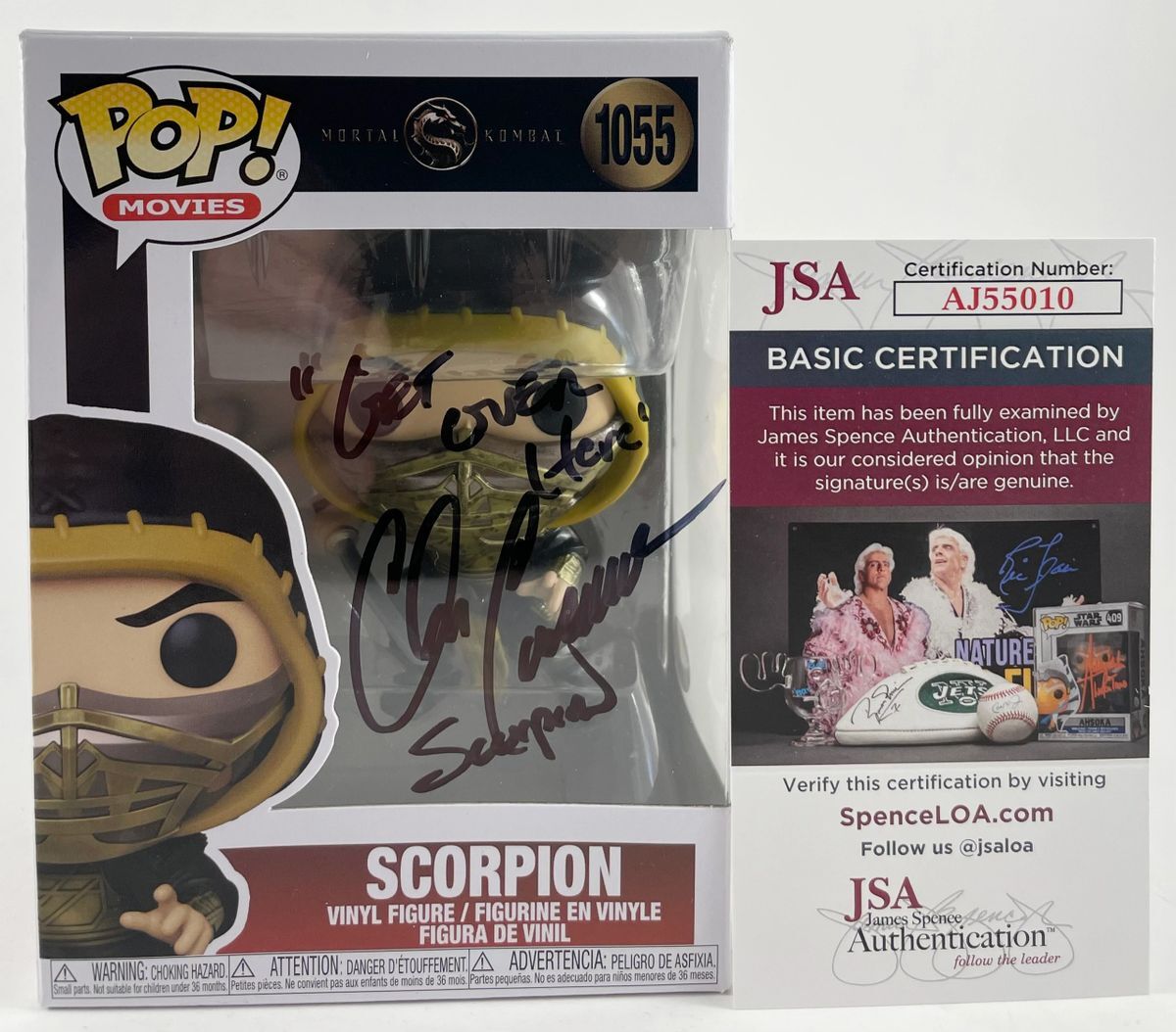 Chris Casamassa Signed Mortal Kombat Movie Scorpion Funko POP! #1055 JSA COA