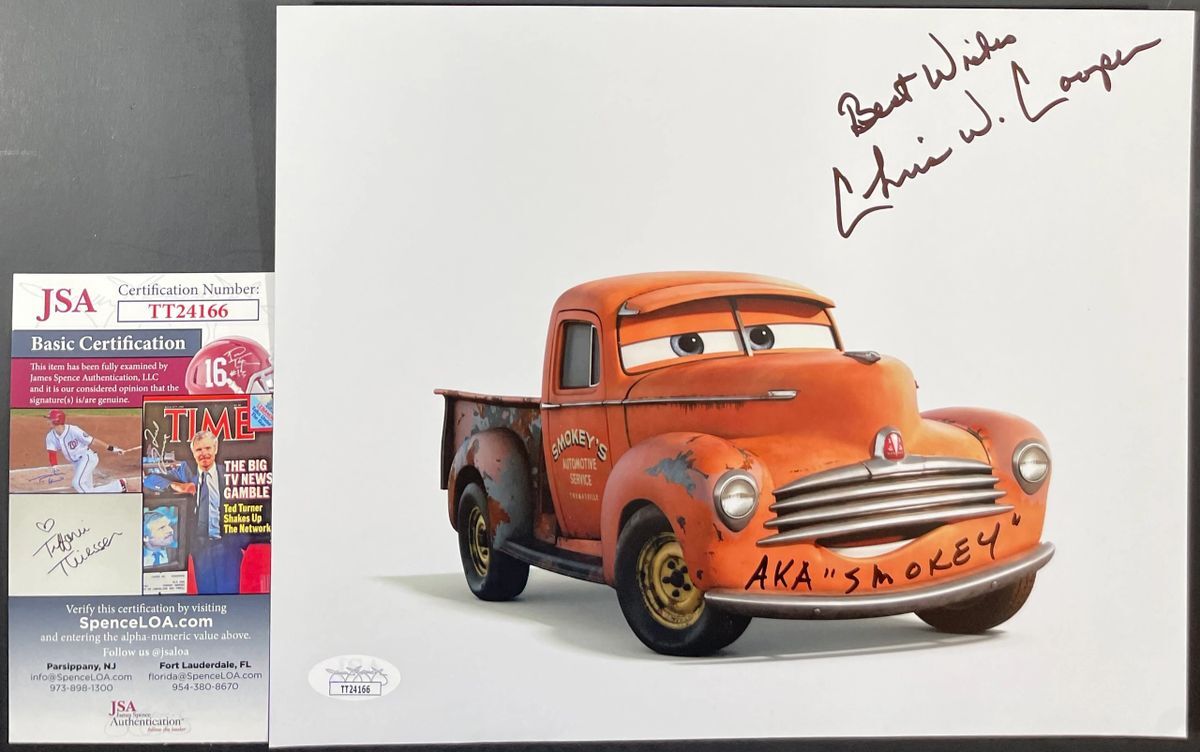 Chris Cooper Signed Disney Pixar Cars Smokey 8x10 Photo Autograph JSA COA