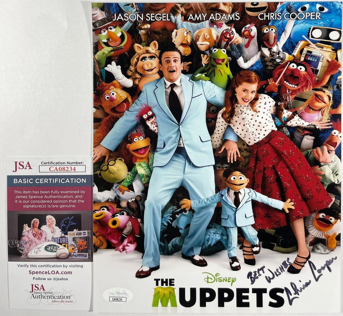 Chris Cooper Signed Disney The Muppets 8x10 Movie Poster Autograph JSA COA