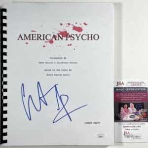Christian Bale Signed American Psycho Complete Movie Script B Autograph JSA COA