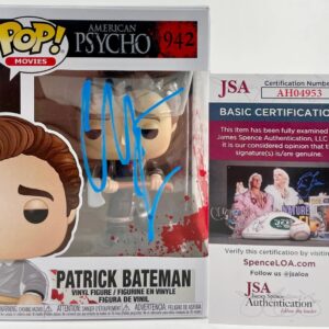 Christian Bale Signed American Psycho Patrick Bateman Funko POP #942 JSA COA