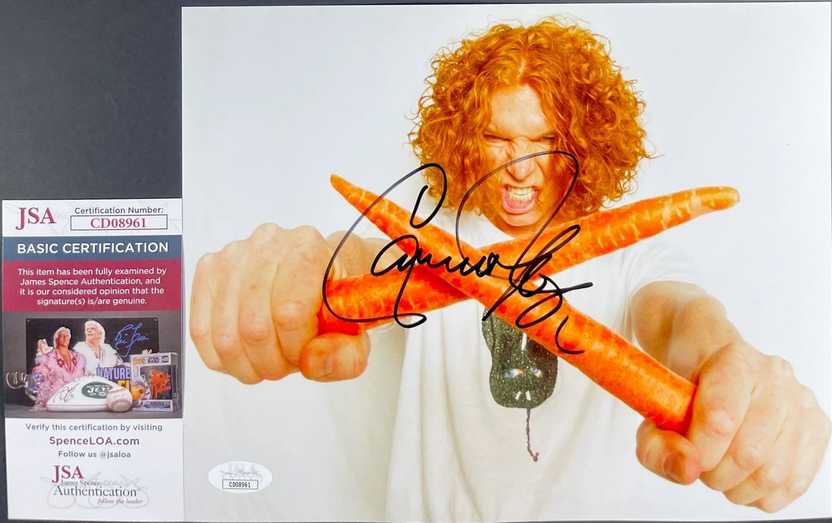 Comedian Carrot Top Signed 8x10 Photo A Authentic Autograph JSA COA