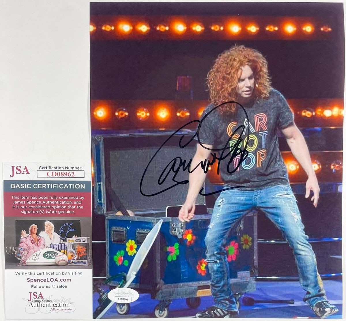 Comedian Carrot Top Signed 8x10 Photo B Authentic Autograph JSA COA