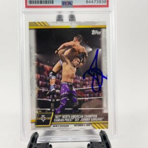 Damian Priest Signed 2021 Topps WWE NXT Trading Card #72 PSA DNA Slabbed