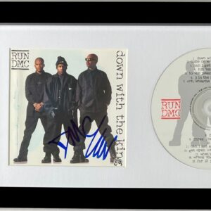 Darryl McDaniels DMC Signed Run DMC Down With The King CD Booklet Framed JSA COA