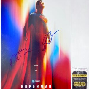 David Corenswet & Rachel Brosnahan Signed Superman 11x17 Movie Poster JSA COA