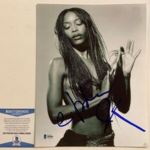 Erykah Badu Signed 8.5x11 Photo Autograph Sexy Singer Topless Beckett BAS COA
