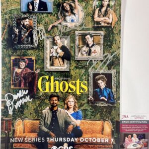 Ghosts S1 Cast Signed By 5 11x17 Poster Danielle Pinnock Sheila Carrasco +3 J...