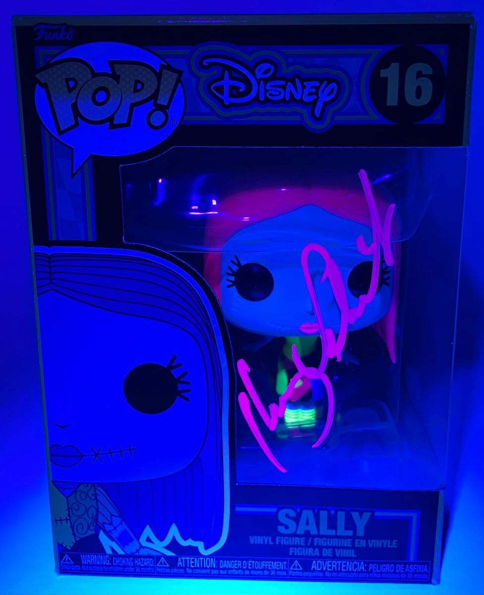 Henry Selick Signed Tim Burton's NBC Sally Black Light Funko POP JSA COA - Image 2