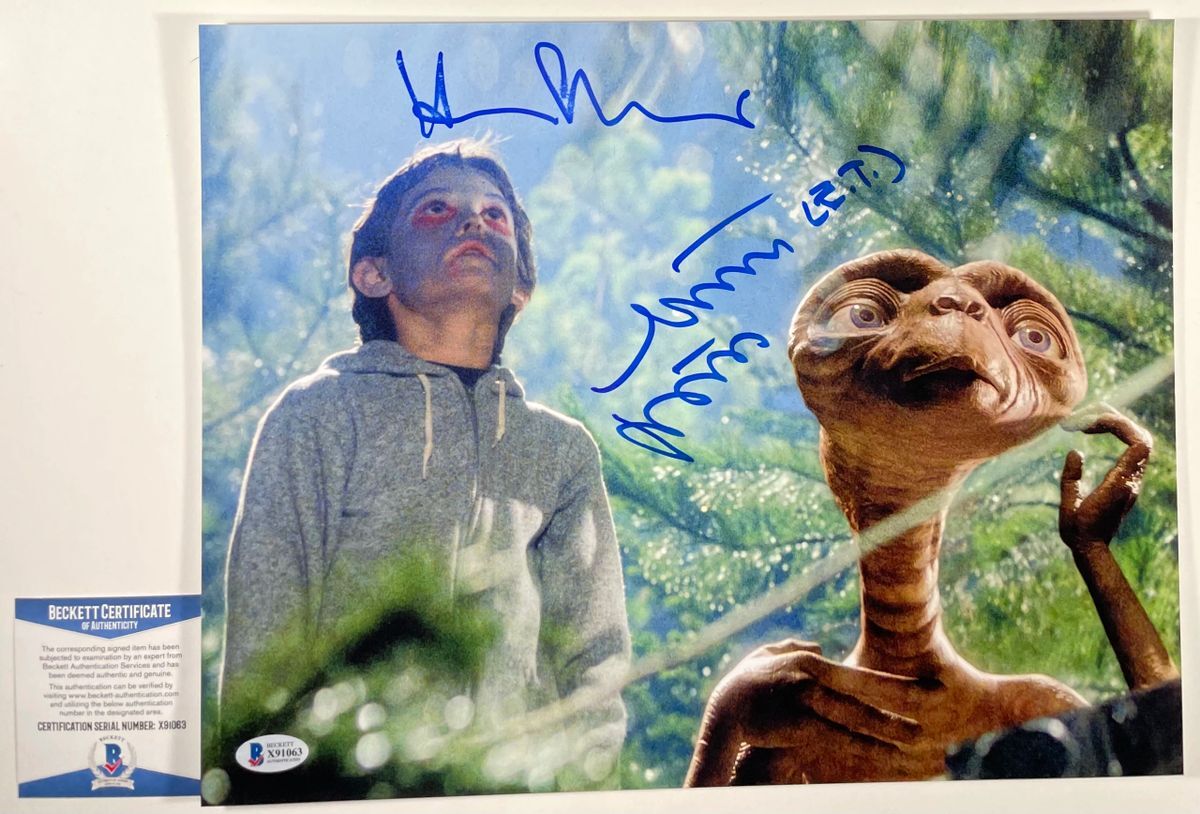 Henry Thomas & Matthew DeMeritt Signed E.T. 11x14 Photo C Autograph JSA COA