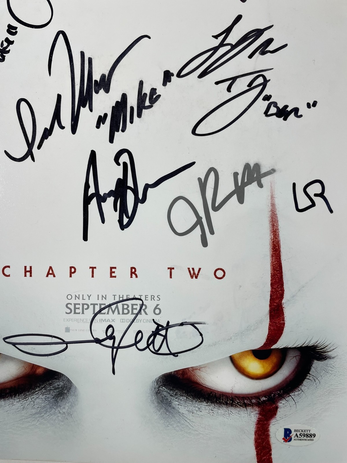 IT Chapter Two Cast Signed By 12 11x17 Movie Poster Chastain Ransone Beckett LOA - Image 2