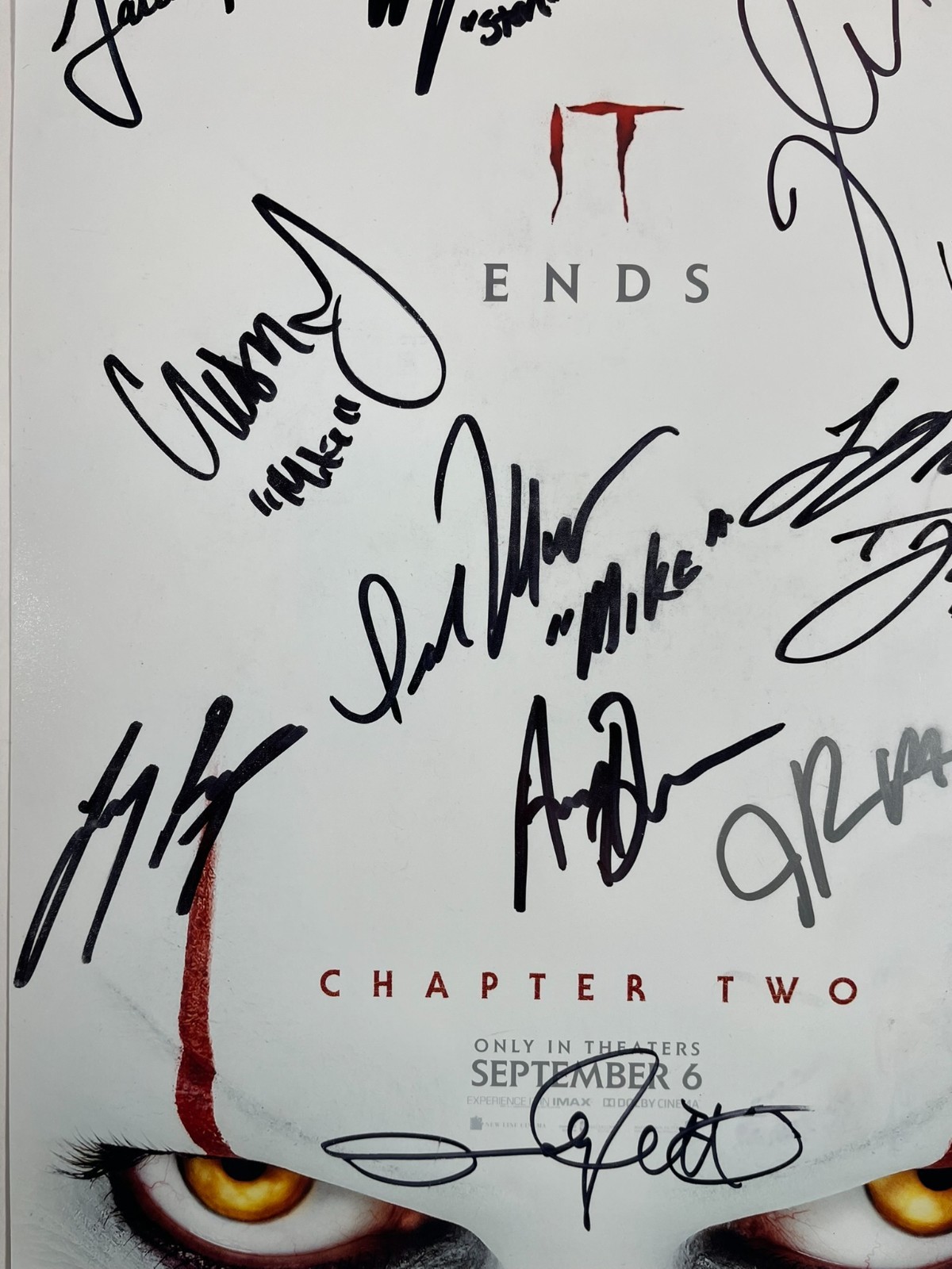 IT Chapter Two Cast Signed By 12 11x17 Movie Poster Chastain Ransone Beckett LOA - Image 3