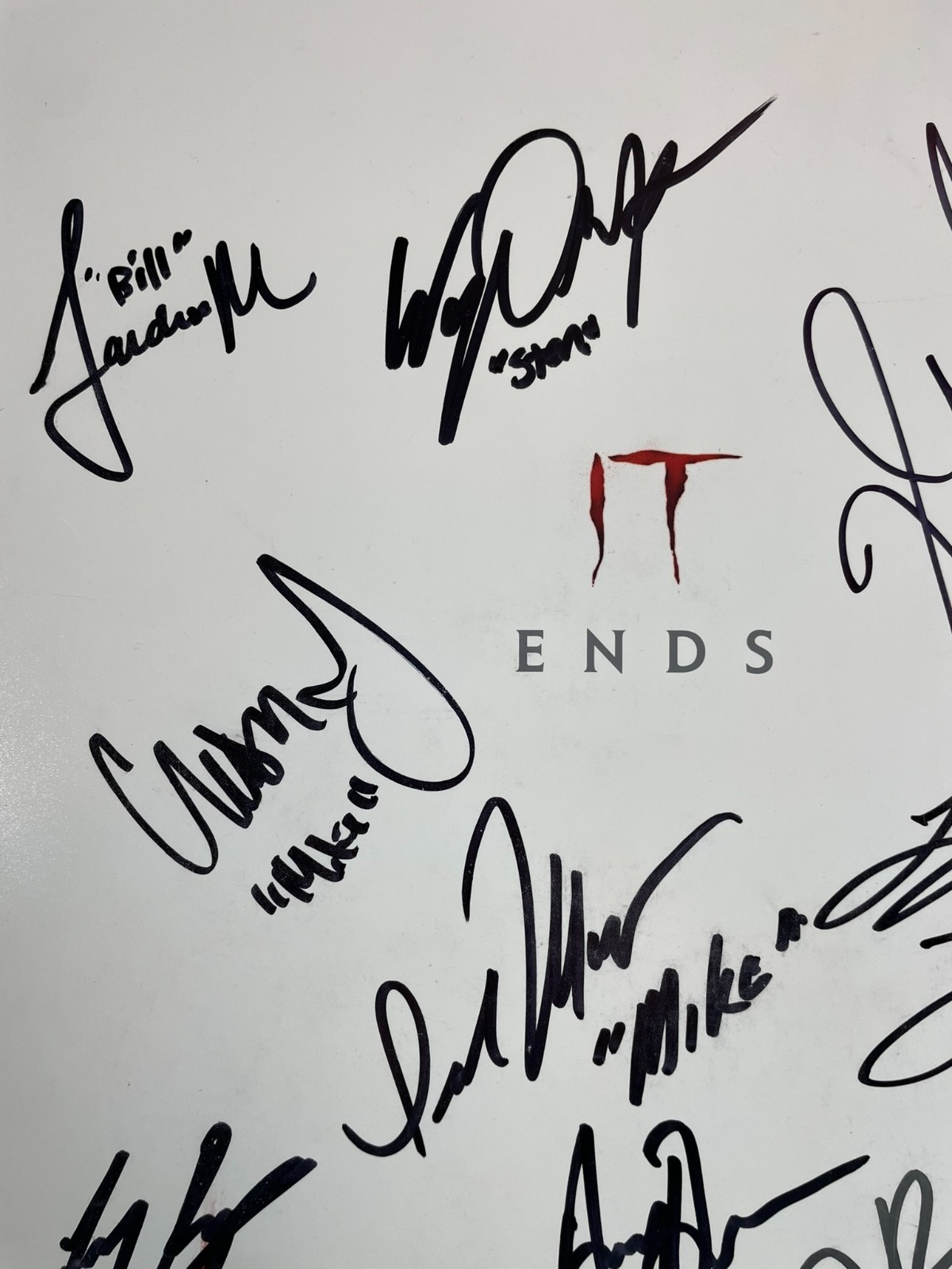 IT Chapter Two Cast Signed By 12 11x17 Movie Poster Chastain Ransone Beckett LOA - Image 4