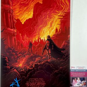 J.J. Abrams Signed Star Wars The Force Awakens 11x17 Poster Autograph JSA COA