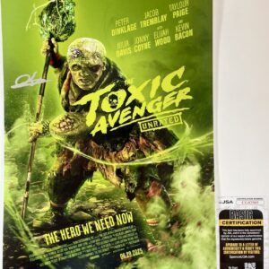 Jacob Tremblay Signed The Toxic Avenger 11x17 Movie Poster Autograph JSA COA