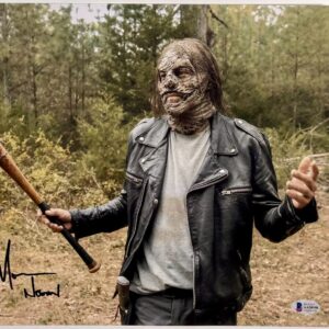 Jeffrey Dean Morgan Signed The Walking Dead Negan 11x14 Photo Autograph BAS COA