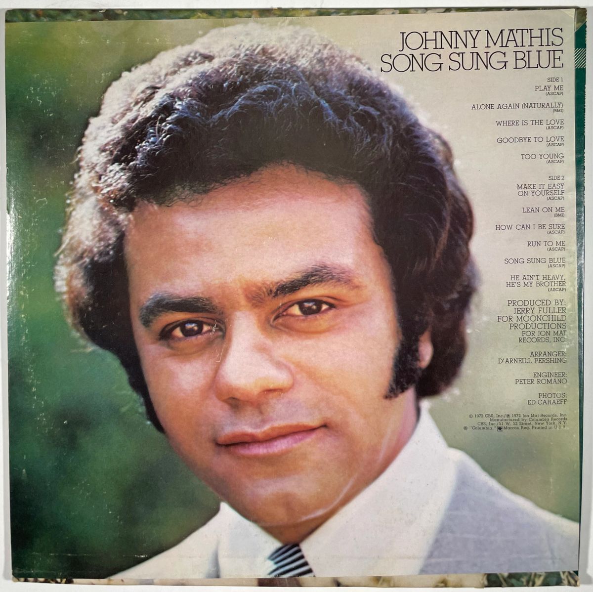 Johnny Mathis Signed Song Sung Blue For You Vinyl Record Autograph JSA COA - Image 2