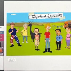 Jon Gries Signed Napoleon Dynamite Animated TV Series 8x10 Mini Poster JSA COA