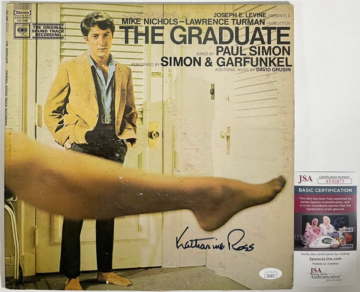 Katharine Ross Signed The Graduate Soundtrack Vinyl Record Autograph JSA COA