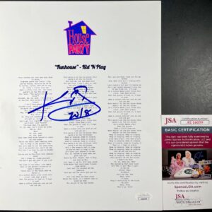 Kid 'N Play Kid Signed House Party Funhouse Lyric Sheet Music Autograph JSA COA